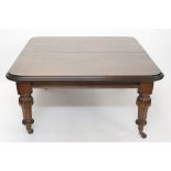 Very large Victorian mahogany extending dining table,
