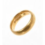22ct gold wedding ring, Birmingham 1913.