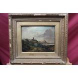 Pair of 19th century English School oils on canvas - Godesberg and Sternberg on the Rhine,