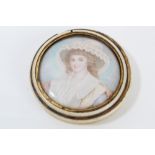 18th century ivory circular snuff box,