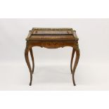 19th century French figured walnut gilt metal mounted and marquetry line-inlaid jardinière table