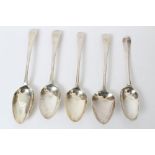 George I sterling standard silver Hanoverian rattail pattern tablespoon with engraved initials - G