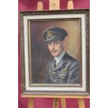 H. Lindsey Ruff, oil on canvas - portrait of Squadron Leader Martin Bryan-Smith D.F.C.