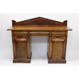 George IV mahogany pedestal sideboard,