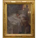 Attributed to Charles Edward Stewart, Edwardian oil on canvas - A Faithful Friend, initialled,