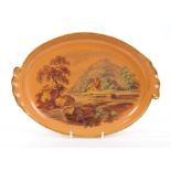 Early 19th century Davenport Chalcedony ground oval dish, circa 1815,