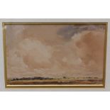Claude Hayes (1852 - 1922), watercolour - extensive landscape, signed, in glazed gilt frame,