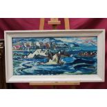 Archibald Peddie (1917 - 1991), oil on board - Spanish Bay, initialled, in painted frame,