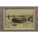 Ernest Llewellyn Hampshire (1882 - 1944), collection of five etchings - shipping, one signed,