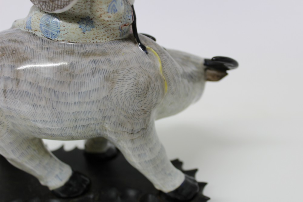 Early 20th century Chinese porcelain figure of a boy on the back of a buffalo, - Image 11 of 15