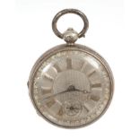 George IV gentlemen's silver pocket watch with fusee movement and verge escapement,