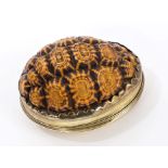 Rare George III silver gilt mounted tortoise shell snuff,