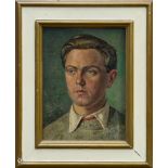 Thomas Saunders Nash (1891 - 1968), oil on board - portrait of Neil Gibson head and shoulders,