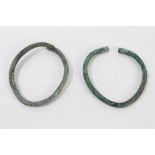 Two Viking bronze bracelets, circa 900 - 1100AD,