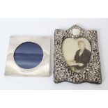 Late Victorian silver photograph frame of rectangular form,
