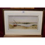 Augustus Osborne Lamplough (1877 - 1930), watercolour - Dhows on the Nile, signed, in glazed frame,