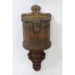 Victorian mahogany and brass bound offertory box,