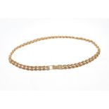 9ct gold necklace with double ropetwist links with beaded decoration CONDITION REPORT