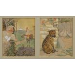 Randolph Caldecott (1846 - 1886), collection of eight pen,