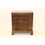 18th century mahogany dressing chest of small size,