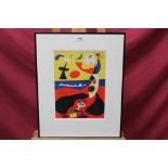 Joan Miro (1893 - 1983), lithograph - L'ete, 1938, in glazed frame,