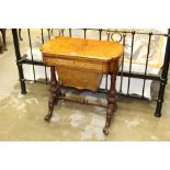 Victorian figured walnut games table,