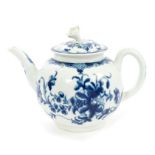 18th century Worcester Mansfield pattern teapot and cover, circa 1765,