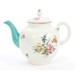 18th century Derby polychrome teapot,