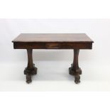 Early Victorian rosewood sofa table,