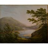 Attributed to George Cuitt (1743 - 1818), late 18th century oil on canvas - Swaledale,