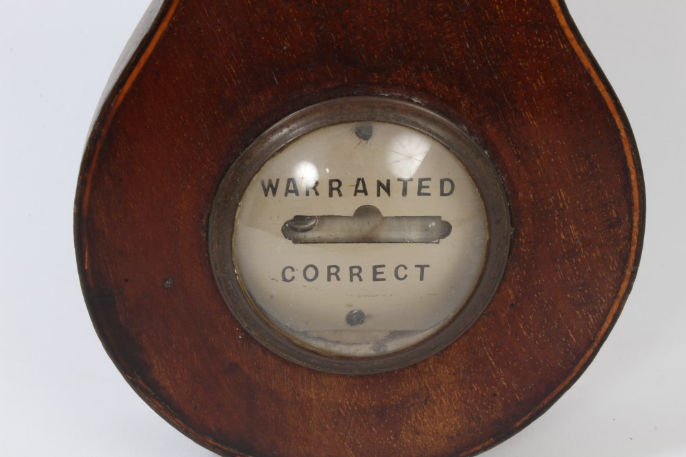 George IV banjo barometer with silvered dial and scales, - Image 2 of 5