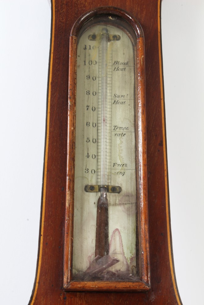 George IV banjo barometer with silvered dial and scales, - Image 4 of 5