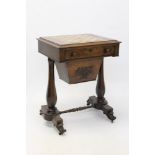 William IV rosewood games table / worktable,