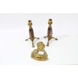 Good quality brass profile bust of The Duke of Wellington,