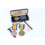 First World War pair - comprising War and Victory medals, named to G-35857 PTE. C. F. Schaffert.