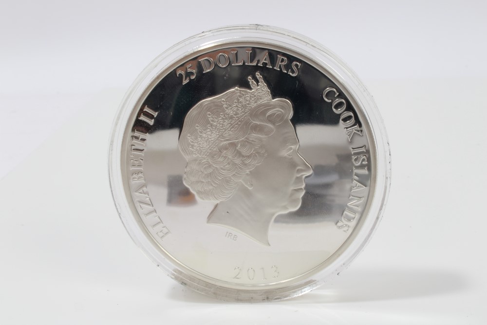 Cook Islands - Silver Proof 5oz $25 coin - issued to commemorate The Birth of Prince George 2013 - Image 2 of 2