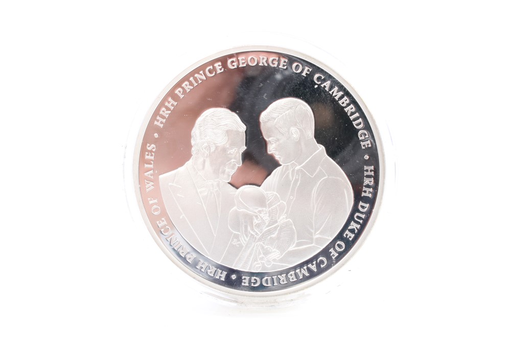 Cook Islands - Silver Proof 5oz $25 coin - issued to commemorate The Birth of Prince George 2013