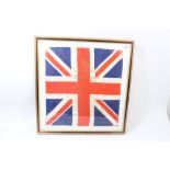 Cotton Union Flag with gilt lettering - Engagements of The Queen's Regiment Natal Field Forces,