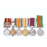 Boer War and later Long Service and Good Conduct medal group - comprising Queen's South Africa