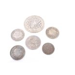 G.B. mixed silver coins - to include George III Shilling - 1787. VG, Sixpence - 1818.