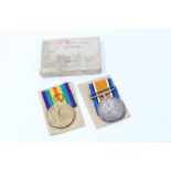 First World War pair - comprising War and Victory medals, named to 5072 PTE. E. B. Davy. Norf.R.