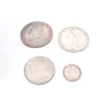 G.B. Victoria mixed silver coinage - to include J.H. Crown - 1889 (N.B.