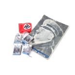 Nazi swastika red cotton arm band - possibly Hitler Youth or children's,