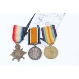 First World War 1914 - 1915 Star trio - comprising 1914 - 1915 Star, named to 1-18383 PTE. S. C.