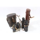 Pair of Carl Zeiss Jena binoculars, marked with broad arrow,