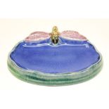 Royal Doulton soap dish with dragonfly decoration,