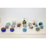 Collection of glass paperweights - including Mdina, Alum Bay, Caithness,