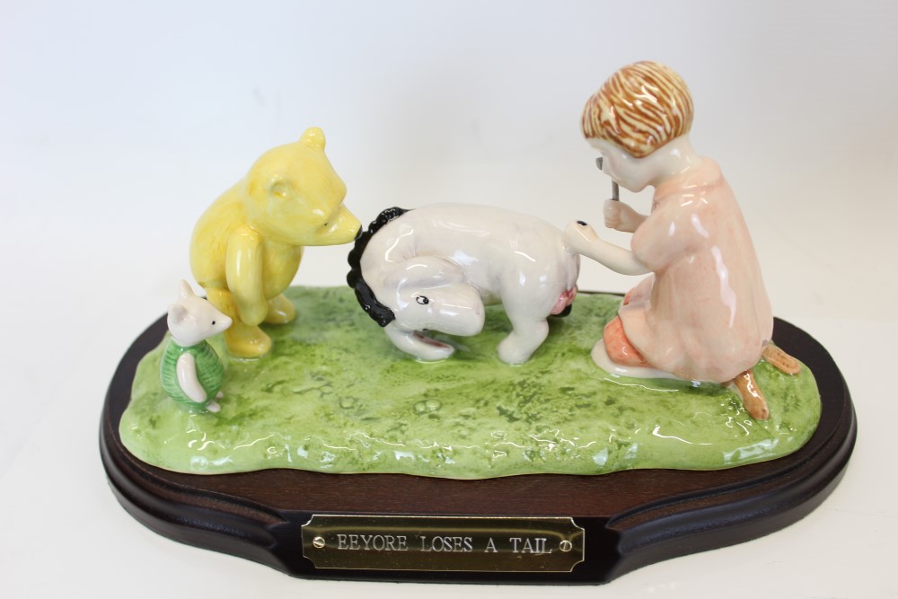 Three Royal Doulton Winne The Pooh Collection limited edition tableaus - Eeyore Loses A Tail and - Image 3 of 4