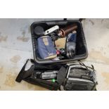 Quantity of photographic equipment and related items - including two Canon SLR cameras,