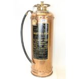 Vintage Waterloo copper fire extinguisher CONDITION REPORT Height approx 58cm